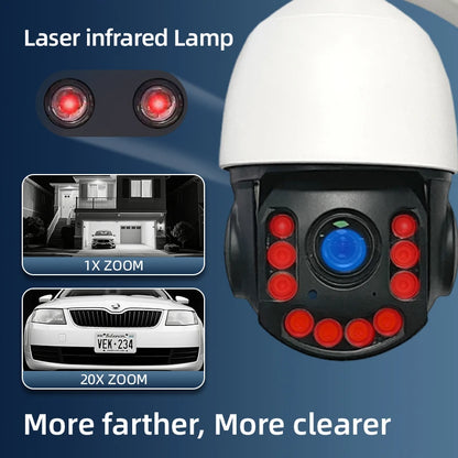 4k Hoge-Zoom WiFi PTZ 360 IP-Camera 20× Optisch