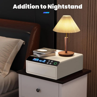 CEQSAFE Electronic Digital Lock Use Leather Bluetooth Drawer Safe Biometric Jewelry Watch Winder Home Safe Box