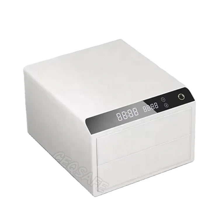 CEQSAFE Electronic Digital Lock Use Leather Bluetooth Drawer Safe Biometric Jewelry Watch Winder Home Safe Box