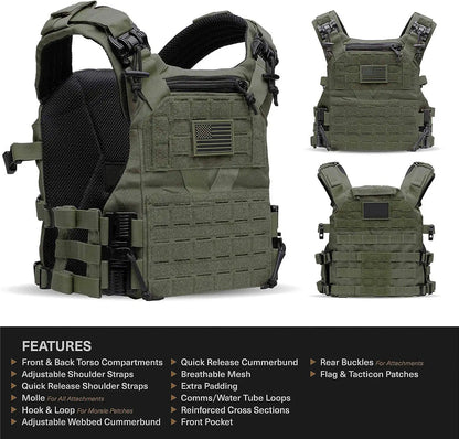 China Factory OEM Custom logo Quick Release Nylon Elite Training Gear Harness Mounted Tactical Vest