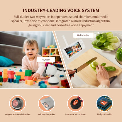 AHD Audio Baby Monitor + Nachtzicht Indoor Toezicht