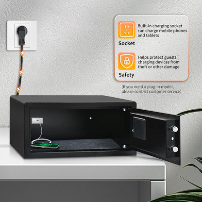 CEQSAFE Safety Box Safe Security Hotel Safe Money Cash Security Lock Box