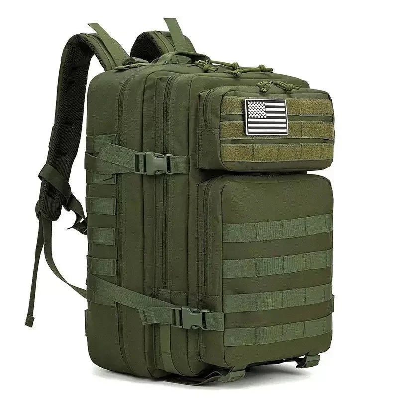 Hete Aanbieding Grote Capaciteit Waterdichte Externe Frame Tactische Rugzak met Rits Sluiting Camo Molle 900D voor Buitenreizen