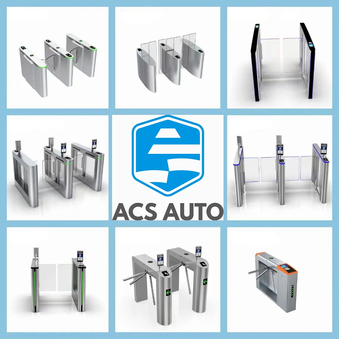 ACS AUTO AI Facial Detection QR Code Turnstiles Anti-Collision Tripod Gate with Child-Safe Design for Play Zones Fitness Clubs