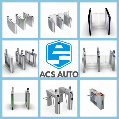 ACS AUTO AI Facial Detection QR Code Turnstiles Anti-Collision Tripod Gate with Child-Safe Design for Play Zones Fitness Clubs