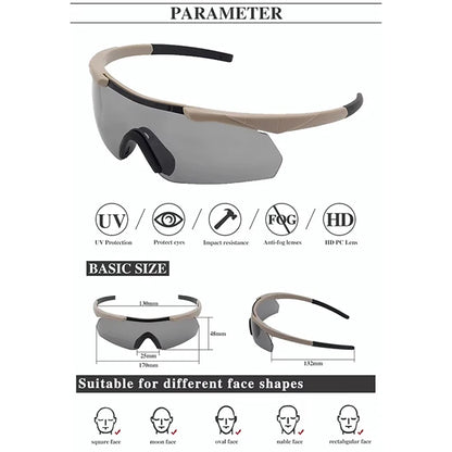 Designer Custom CE Tactical Glasses Sports CS Games Safety ANSI Z87.1 Compliant Ballistic Sunglasses Outdoor Shooting Goggles