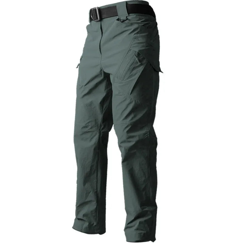 YAKEDA Lightweight Tactico Pantalones Trousers Flat Front Style Mid Waist Quick Dry Loose Fit Ripstop Tactical Cargo Pants