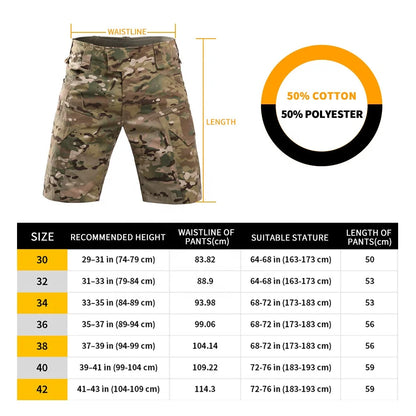 Tactical Camouflage Cargo Shorts