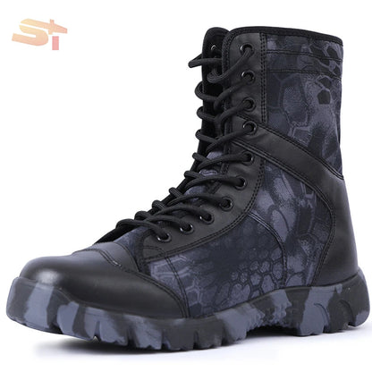 SIKE Winter Tactical Combat Boots – Water Resistant, Side Zipper (SK2408C)