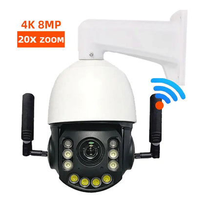 4k Hoge-Zoom WiFi PTZ 360 IP-Camera 20× Optisch