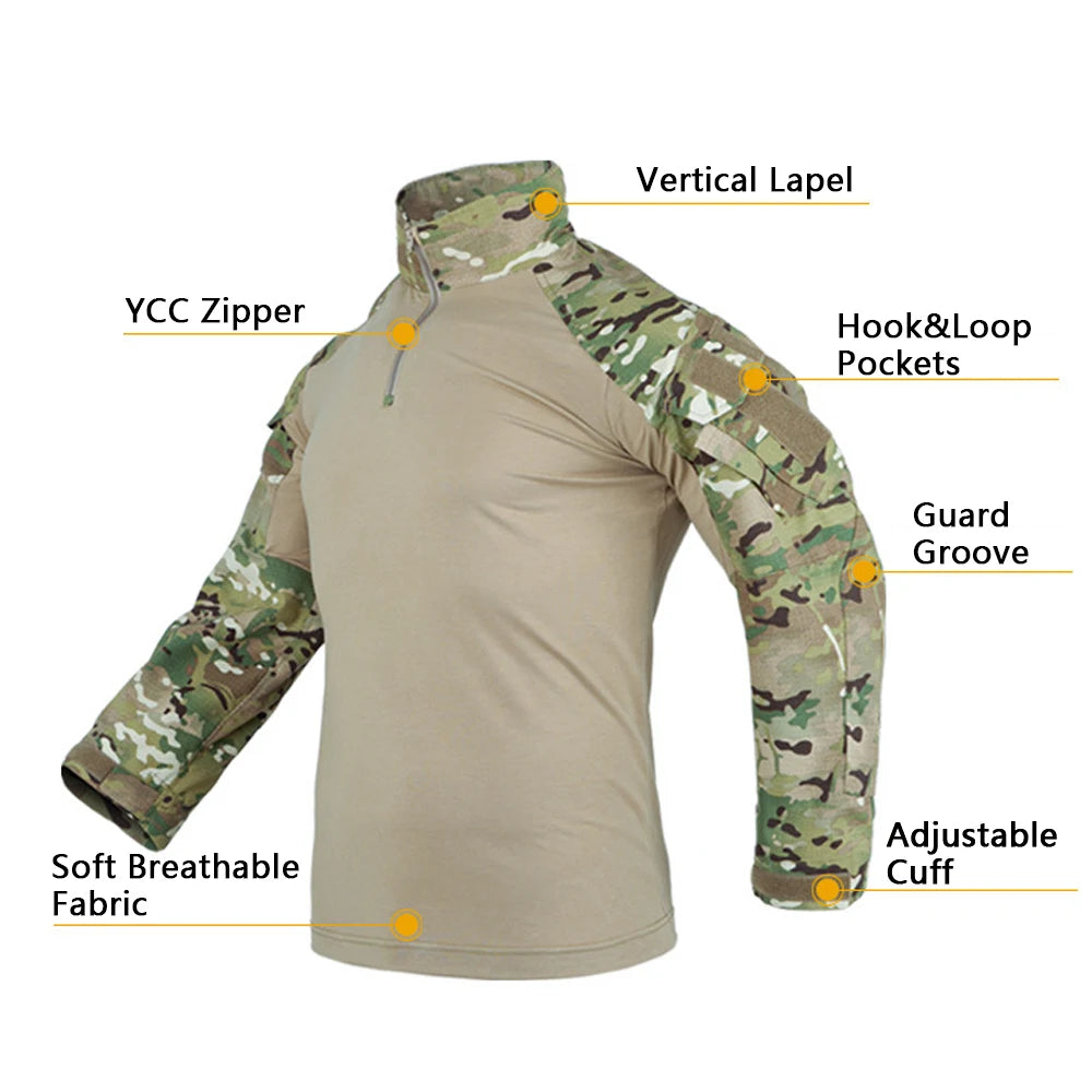 Factory Wholesale Camouflage Tactical Clothing Shirt Pants Frog Suit Tactical Clothes Uniform Pantalon Tactico