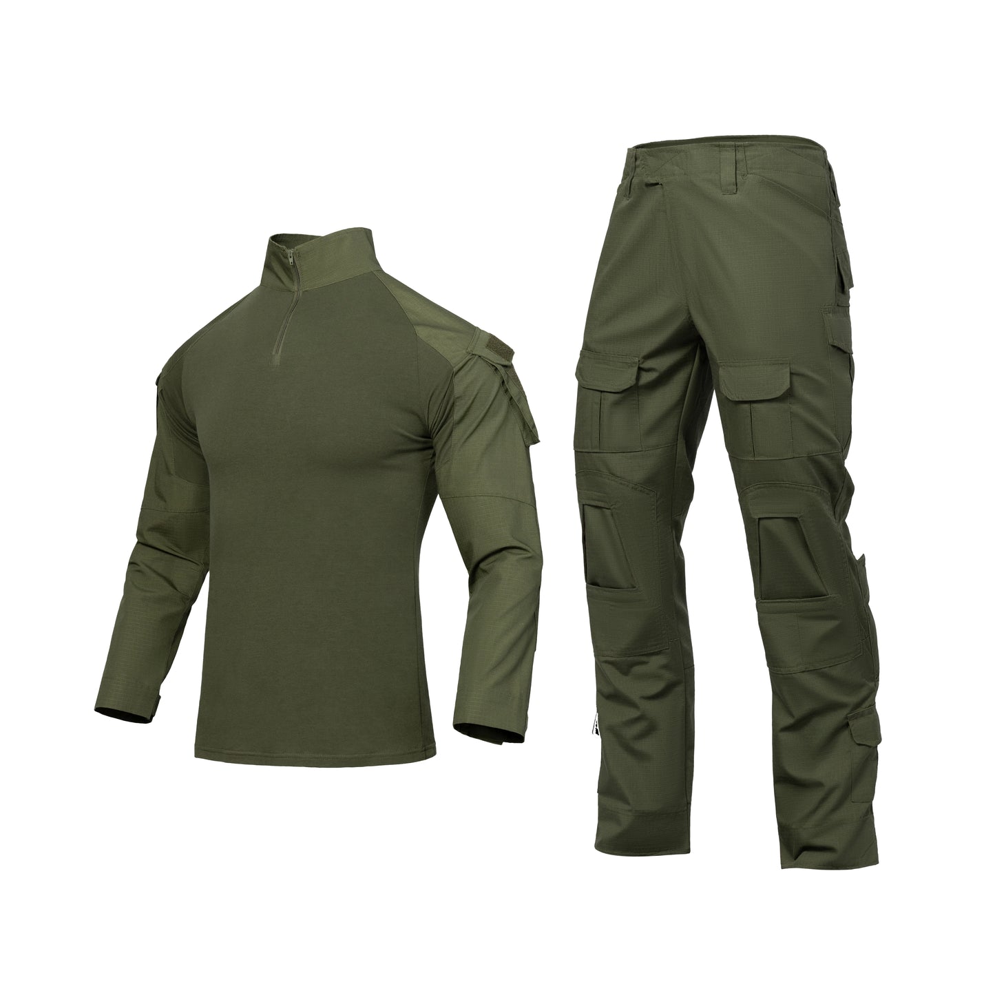 In Stock Tactical Combat Uniform Shirt and Pants with Elbow and Knee Pads Tactical Gear TC6535 Camouflage Colors