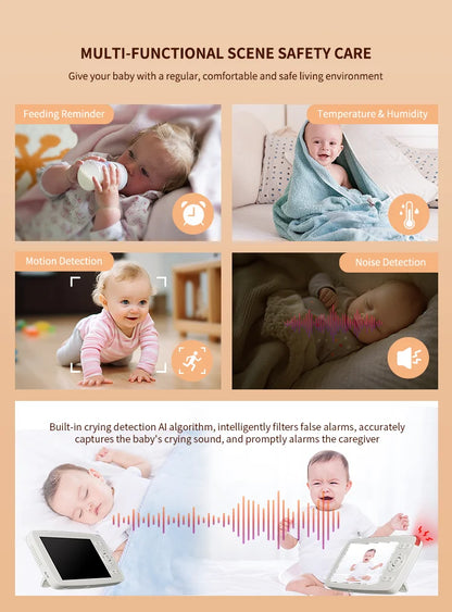 AHD Audio Baby Monitor + Nachtzicht Indoor Toezicht