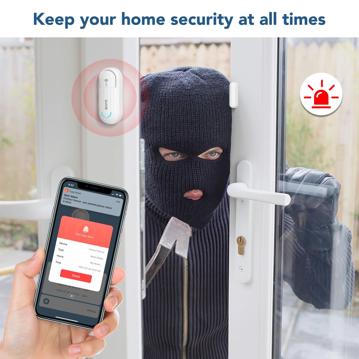 Smart Home Alarmsysteem Deur- & Raamsensor