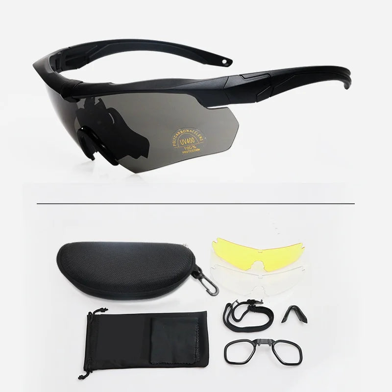OEM Cross-Border Impact-Resistant PC Frame Tactical Goggles Outdoor Sports Safety Glasses for Off-Road Motorcycles and Cycling