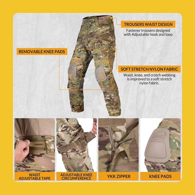 Sivi Outdoor Tc50/50 Heren Broek Slijtvastheid Tactico Uniforme Combat Broek G3 Tactische Broek Met Kniebeschermers
