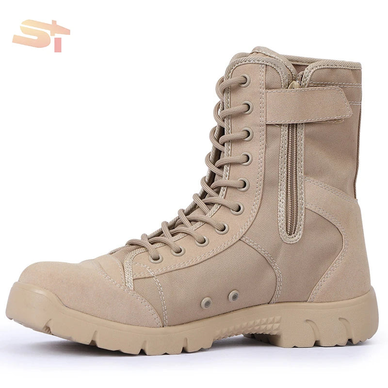 SIKE Winter Tactical Combat Boots – Water Resistant, Side Zipper (SK2408C)