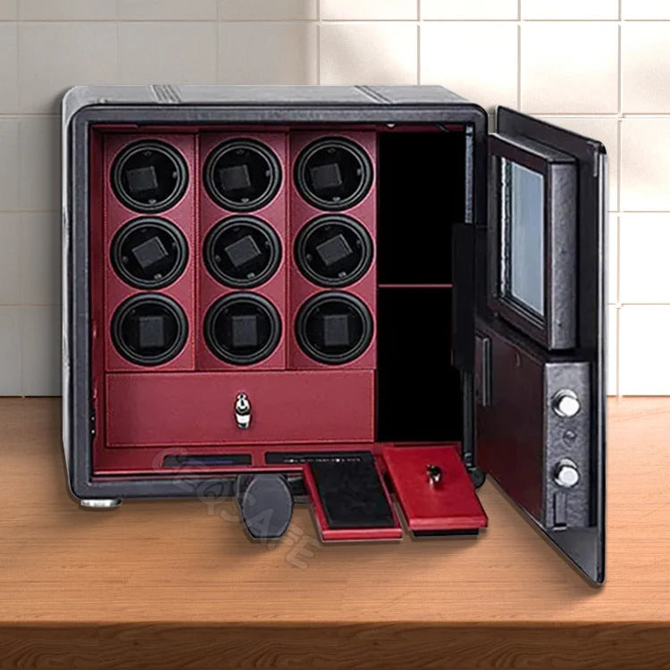 CEQSAFE Luxury 6 Automatic Watches Japan Box Safety Jewelry Parts Watch Winder Safe