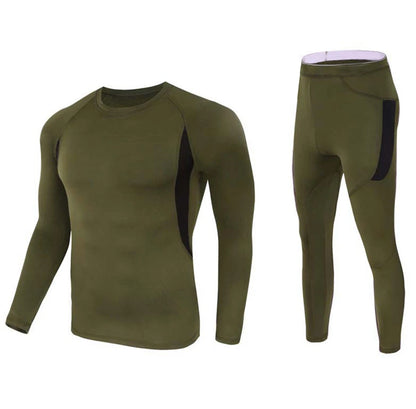 Custom Logo Super Stretchy Anti-static Men Plain Dyed Winter Ropa Interior Termico Tactico Thermal Tactical Thermal Underwear