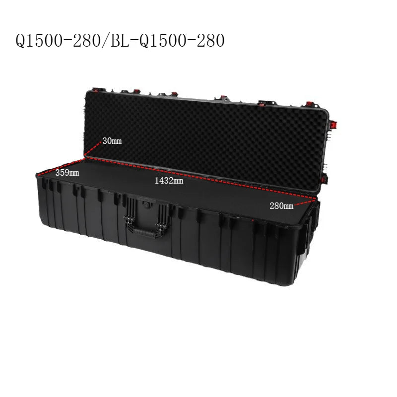 1500x420x172mm Dust Proof Water Proof Safety Box Instrument Vehicle Storage Anti Drop Box