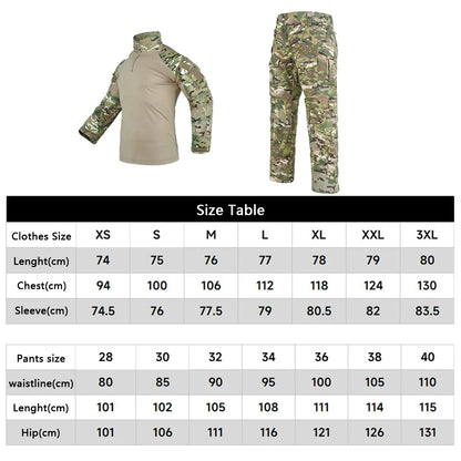 Factory Wholesale Camouflage Tactical Clothing Shirt Pants Frog Suit Tactical Clothes Uniform Pantalon Tactico