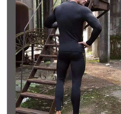Custom Logo Super Stretchy Anti-static Men Plain Dyed Winter Ropa Interior Termico Tactico Thermal Tactical Thermal Underwear