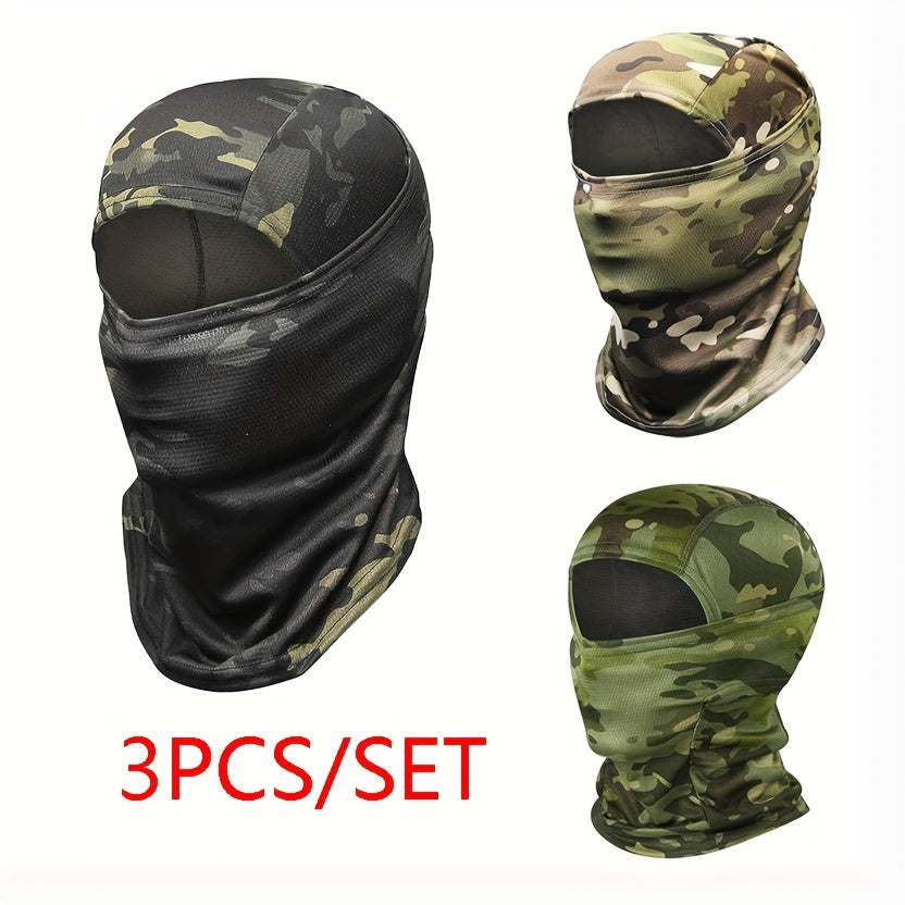 2/3 stuks Camouflage Balaclava Hoofddeksel Set voor Mannen en Vrouwen