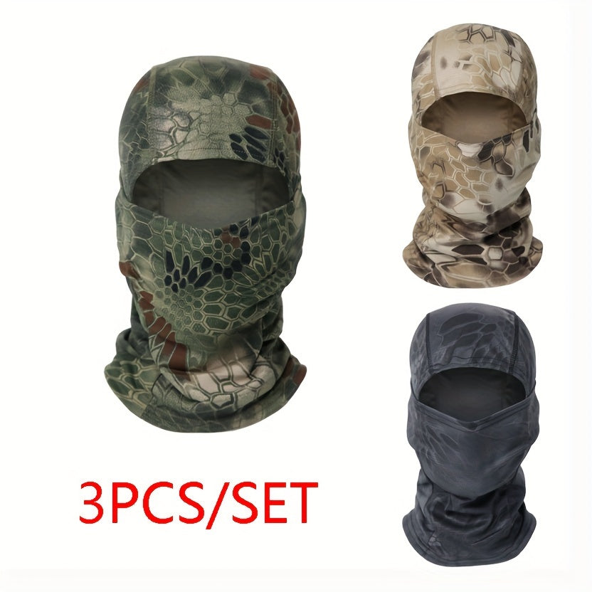 2/3 stuks Camouflage Balaclava Hoofddeksel Set voor Mannen en Vrouwen